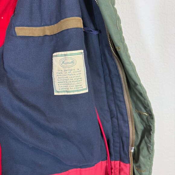 Vintage Faconnable Field Coat Jacket Brown 80s 90s Hong Kong Medium - Picture 8 of 12